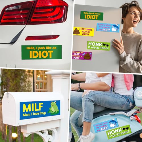 12pcs Funny Car Magnet Set