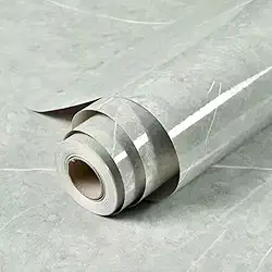 Genérico Papel de Parede Cimento Queimado, Cinza, 4,5m x 60cm, Adesivo Alto Brilho Lavável