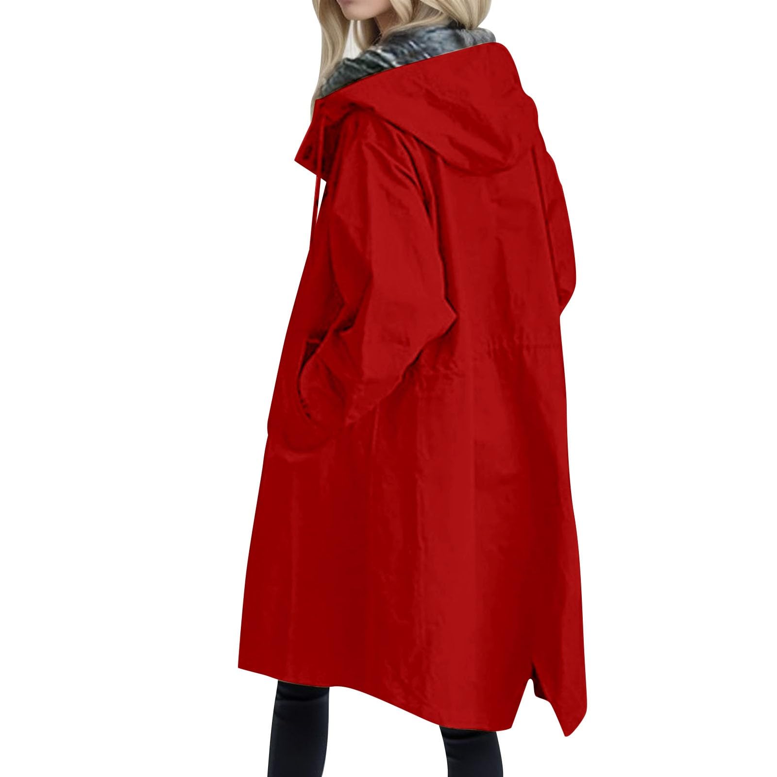 Generisch Eleganter Windbreaker Mantel für Damen mit lose Outdoor Winterbekleidung bequeme Jacke Wild