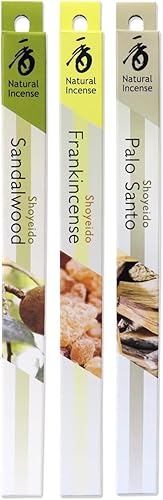 SHOYEIDO Overtones Incienso Favorites Trio - Surtido de incienso de sándalo incienso e incienso de Palo Santo un paquete cada uno SHOYEIDO Overtones Incienso Favorites Trio - Surtido de incienso de sándalo incienso e incienso de Palo Santo un paquete cada uno