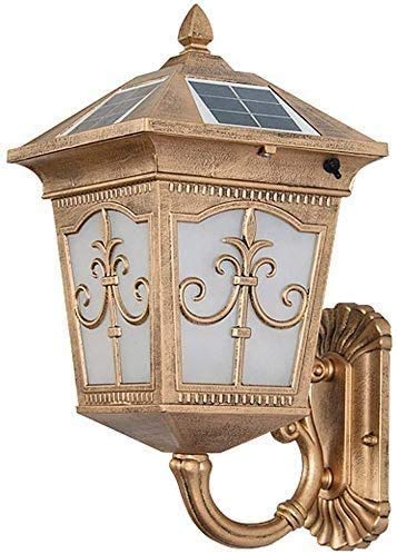 Support lumineux étanche d'extérieur à LED au style lanterne antique pour patio