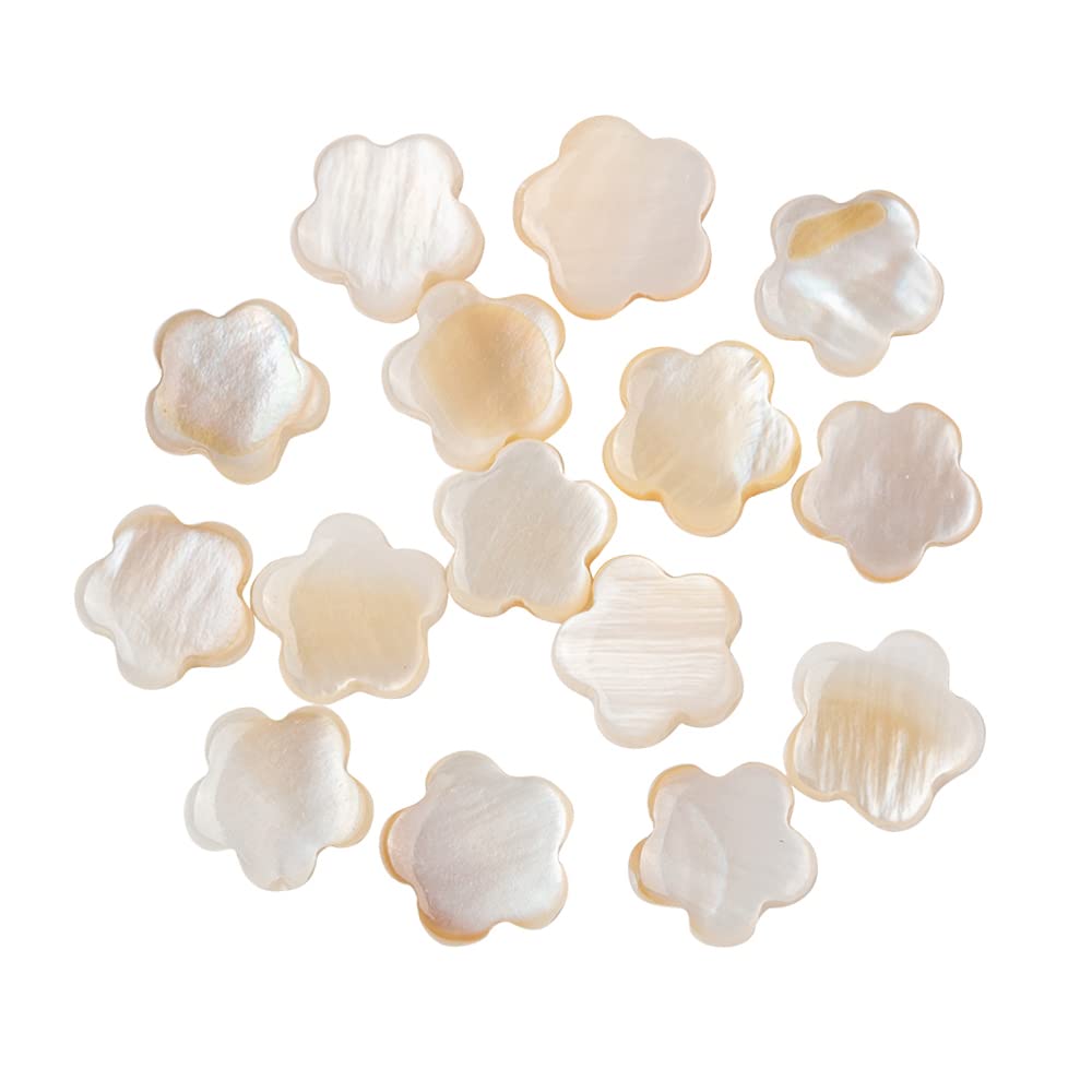 Airssory 30 Pcs Natural Freshwater Shell Flower Beads for DIY Bracelet Necklace Jewelry Making Supplies