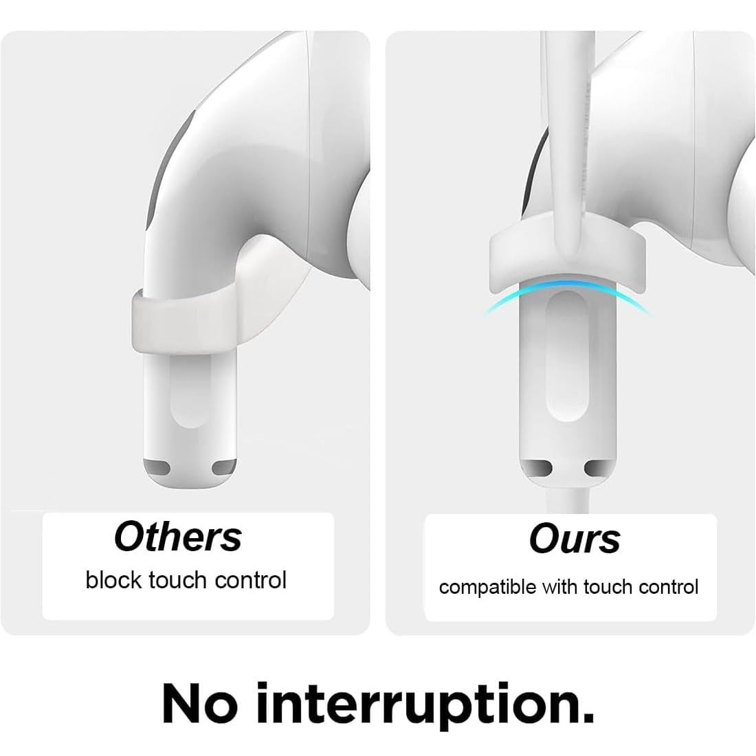 Ganci per Orecchie Anti-Smarrimento Gancio Anticaduta per Auricolari Bluetooth Compatibili AirPods 3 4 Sicuro Regolabile