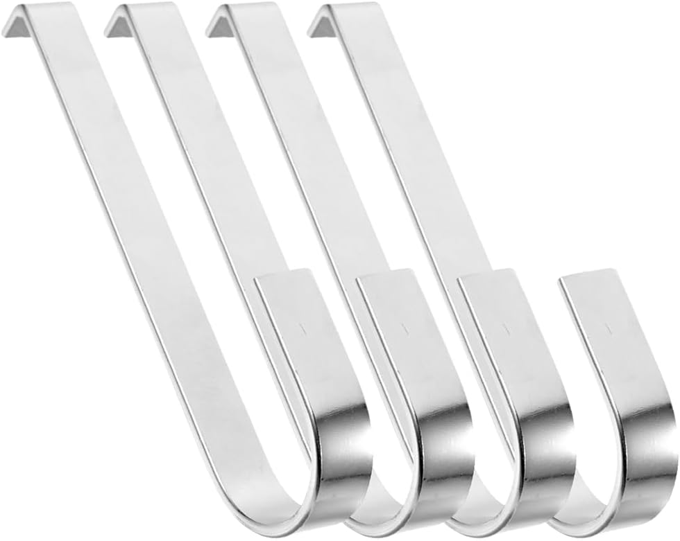 MAGICLULU 4 Pcs Vinyl Siding Hanging Hooks Heavy Duty Clothes Hanger Flat Skillet Pot Holders Outdoor Planter Pots Vinyl Siding Hooks for Hanging Plant Pots Outdoor Flower Pot Metal Hook Hat