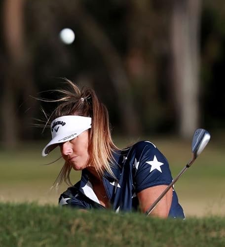 Women's Short Sleeve Golf Polo Shirts Moisture Wicking Golf Apparel Lady Golf Tops Us Flag, Large #TOP3