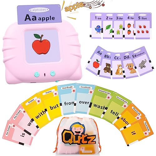 Image of QuTZ ABC Flash Cards for Toddlers 2-4, Autism Toys, Speech Therapy Educational Cards with 272 Words for Boys and Girls