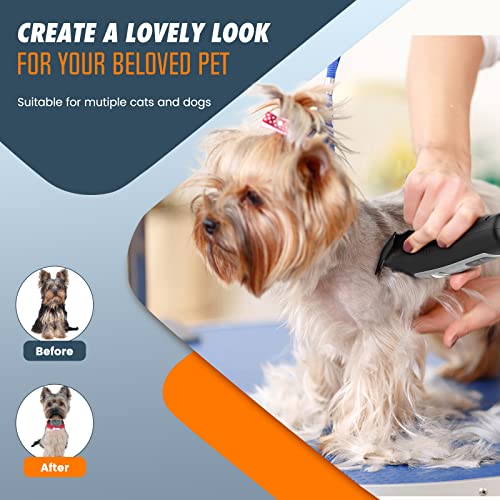 Faveetie Dog Clippers 4-Speed Low Noise Electric Usb Rechargeable Cordless Small & Large Dogs Cats Other Pets Grooming Clippers Set With Thick & Heavy Coats Washable With Led Display #TOP6