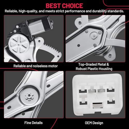 Image of BDFHYK 741-921 Power Window Regulator with Motor Front Left, Compatible with 2002-2006 Toyota Camry LE, SE, Compatible with 2005-2006 Toyota Camry Base
