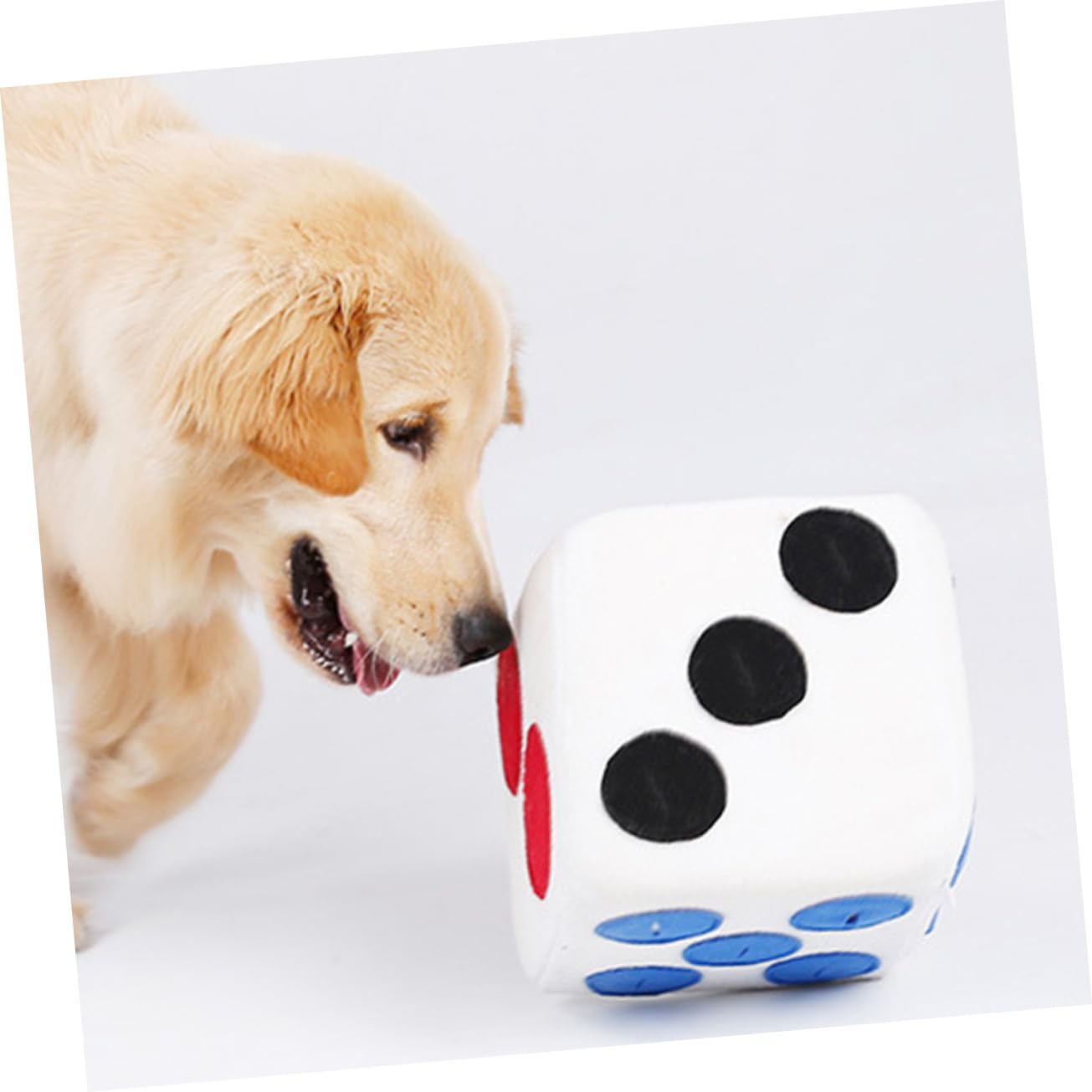 Toddmomy Distributeur De Croquettes Anti-étranglement pour Animaux Jouet Olfactif Forme De Dé Alimentation Lente pour Chien