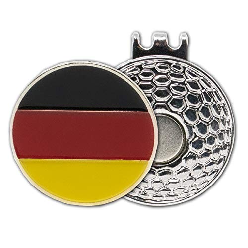 DA VINCI Magnetic Golf Hat Clip 1 Inch Embossed Flag of