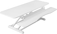 Vista 26 de VIVO Convertidor de escritorio de 32 pulgadas, Serie K, elevador ajustable de altura para sentarse y pararse, estación de trabajo para monitor dual