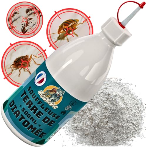 Terre de Diatomée Spray Pret à l'Emploi | Terre de Diatomée Punaise de Lit | Souffleuse à Terre de Diatomée | Poudreuse a diatomée | Applicateur Diatomée…