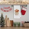 ChissNook Western Christmas Santa Cowboy Kitchen Towels, Vintage Merry Christmas Dish Towels Drying Cloth for Kitchen, Holiday Xmas Santa Claus Decorative Hand Towel for Bathroom, 16x24 Inch #3
