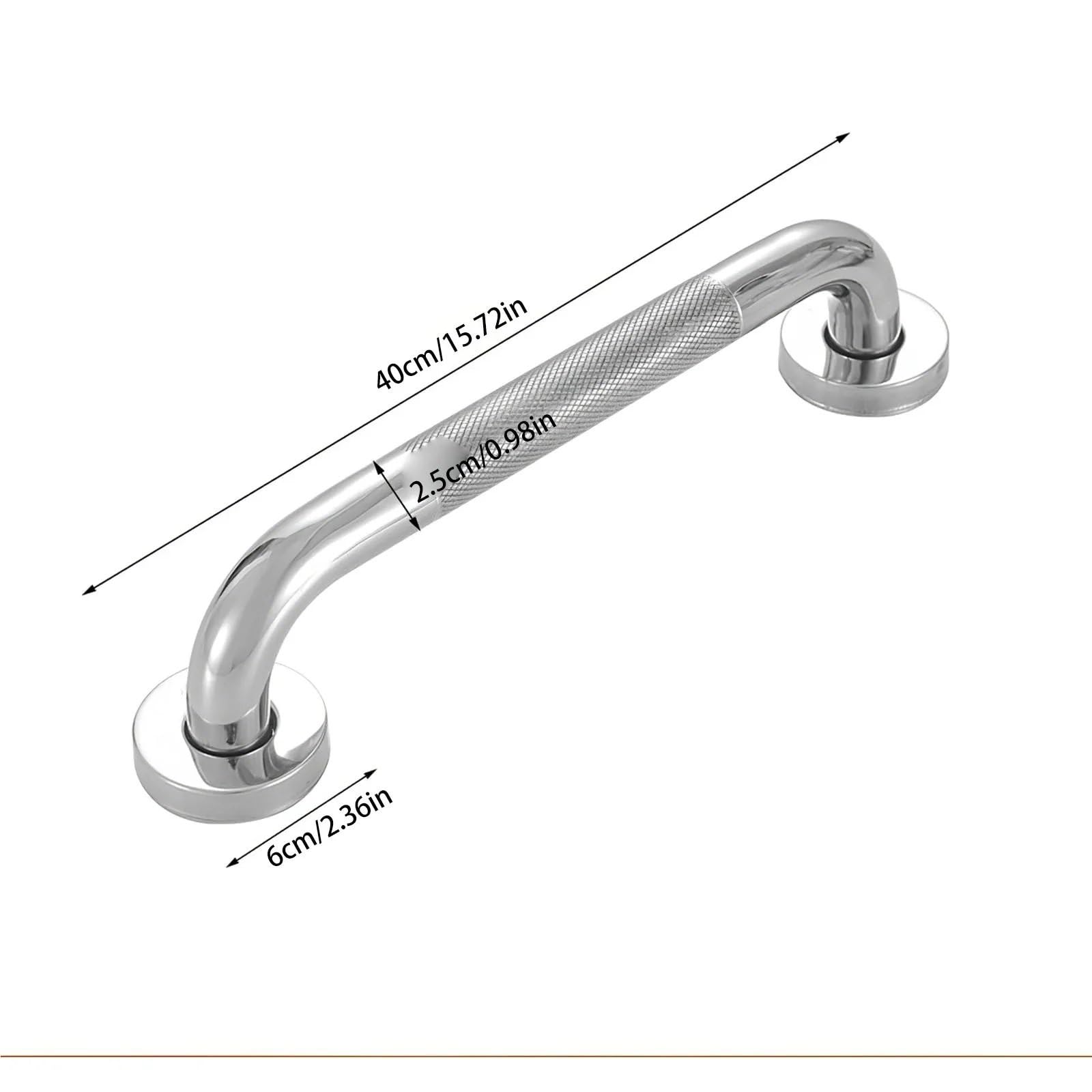 Pasamanos de baño de acero inoxidable, barra de agarre de seguridad para bañera e inodoro, toallero de ducha duradero, fácil instalación