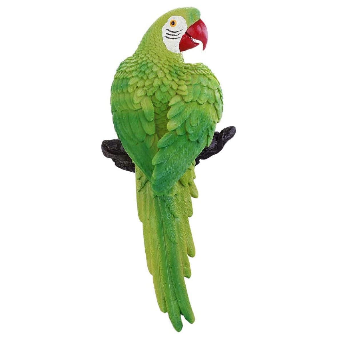 Hintyne Parrot Resin Lifelike Ornament Parrot Figurine Model Toy, Garden Sculpture Wall Decor Garden Hanging Ornaments