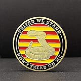 US 1776 Liberty Bell Gold Coin US Military Medal I Snake Commemorative Coin Souvenir Gift