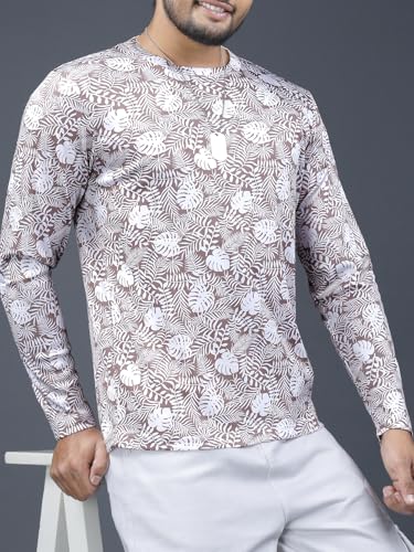 Image of Noble Monk Men's Regular Fit Round Neck T-Shirt |Full Sleeves | Casual T-Shirt for Men