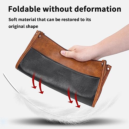 Image of HKCLUF Crossbody Bags for Women Trendy Vegan Leather Hobo Handbags With 2PCS Adjustable Guitar Strap Shoulder Bucket Bags
