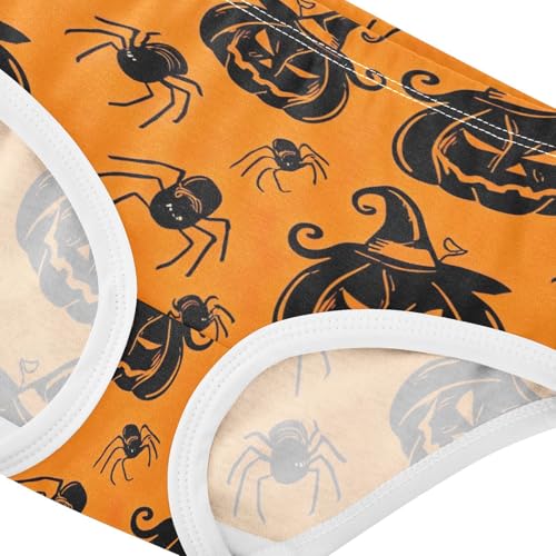 Halloween Black Pumpkins Witch Hats Panties for Girl Toddler Underwear Floral Cotton Funny Briefs Girls Undies 2t4