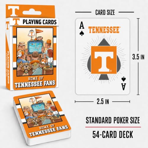 Image of Masterpieces Adult Playing Cards - Tennessee Volunteers Fan Deck, 54 Card Poker Size