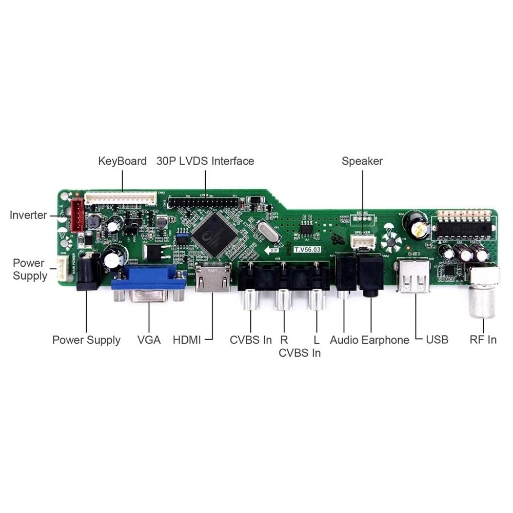 Scheda di alimentazione TV56 per TV M185XW01 V.0 V0 / .8 V8 .4 V4 .5 V5 TV + HDMI + VGA + AV+ schermo controller driver