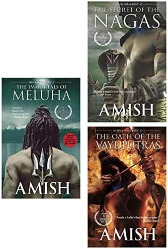 Shiva Triology Set of 3 books by Amish Tripathi: Vayuputras, Nagas, Meluha : Collection: Set of 3