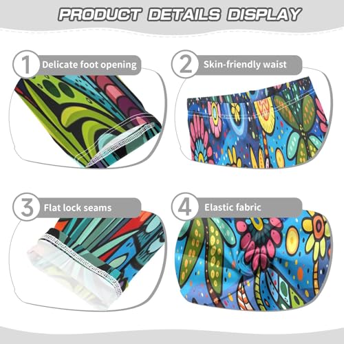 Toddler Girls Leggings Printed Yoga Pants Leggings Romero Brito's Paintings for Kids3