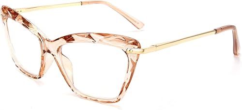 Vista 37 de FEISEDY Gafas de lectura de ojo de gato de cristal con bloqueo de luz azul para lector antifatiga ocular B2596 vino 1.0x