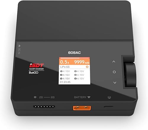 ISDT Lipo Cargador de equilibrio de batería 608AC - 8A200W ACDC cargador inteligente para 1-6S Life, Lilon, LiPo, LiHvPbNiMH RC cargador de batería