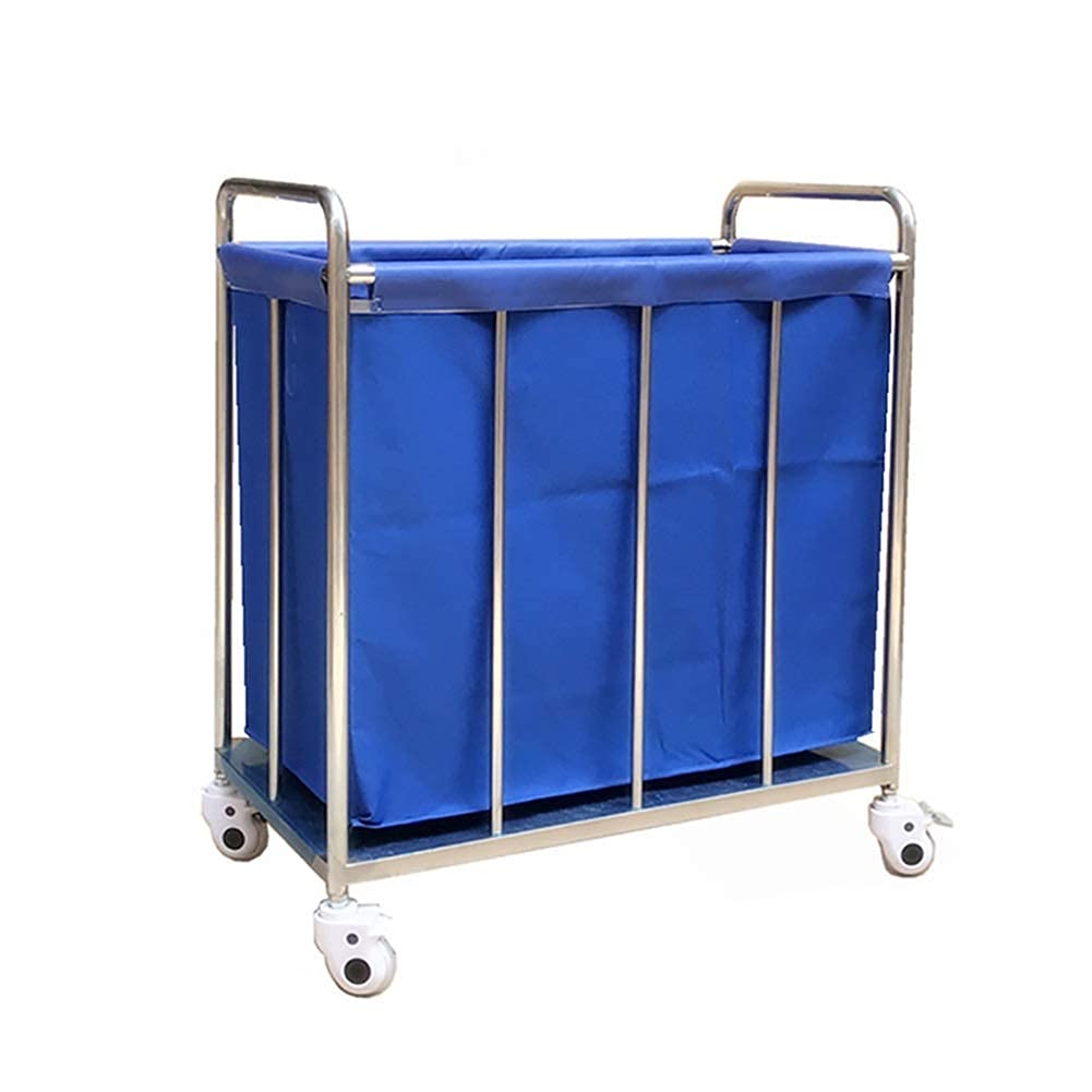 Ruchome Wózki Ręczne Wózek Do Przechowywania W Kuchni Wózek Sortujący O Dużej Wytrzymałości, Wózek Hotelowy Z Ruchomymi Torbami Z Tkaniny, 4Ers/Blue/80X50X90Cm