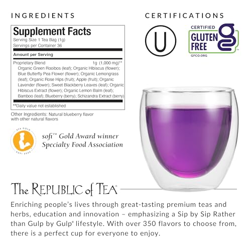 The Republic of Tea Blueberry Lavender Herbal Tea