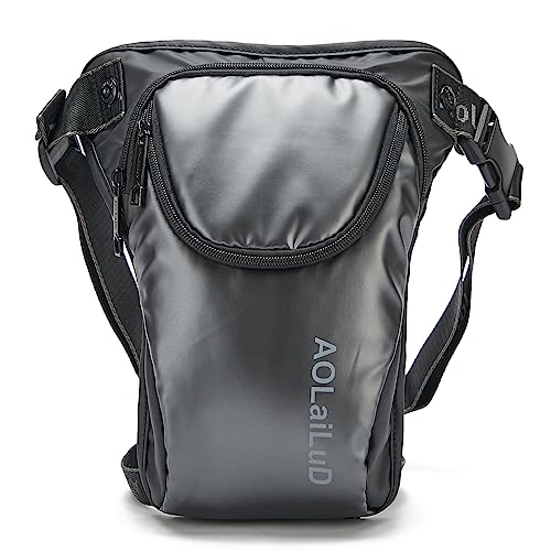 Hebetag Bolsa de cintura Oxford para motocicleta, para homens e mulheres, coxa, cintura, bumbum, quadril, bolsa de cinto, bolsa, bolsa para atividades ao ar livre, viagens, caminhadas, ciclismo