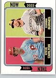 2023 Topps Heritage Then and Now #TAN-13 Steve Carlton/Corbin Burnes Philadelphia Phillies/Milwaukee Brewers Official MLB Baseball Card in Raw (NM or Better) Condition