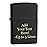 Zippo Lighter - Personalized Custom Message Engraved Windproof Classic Pocket Lighter Black Matte