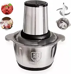 Moedor Elétrico Potente Alimentos 850W Carnes Picador Legumes Temperos Processador Triturador Multiprocessador Inox 2L 110V