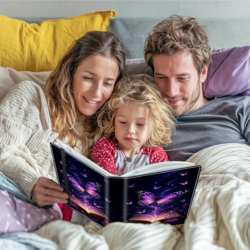 Image of Photo Album 4x6 120 Photos with Strong Elastic Band, Magic Book Butterflies | Large Capacity Premium Leather Picture Album, Portable Wallet Albums Photo Book for Family Anniversaries Wedding Baby