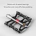 2 Pcs Bike Pedals for Specialized sl6 2019, Non-Slip, Wear-Resistant, Wide Flat Pedals, Anti-Skid Pins, Easy to Install, for Commuter, Mountain, Touring Bikes,A Black