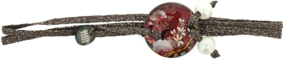 BRACELET MOTHER OF PEARL PEONY Titli FLEURS- ARTISANAL NEW RED