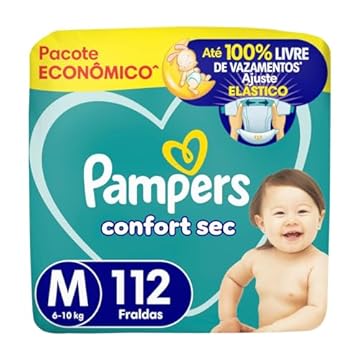 Fralda Pampers Confort Sec Tamanho M 112 Fraldas Descartáveis