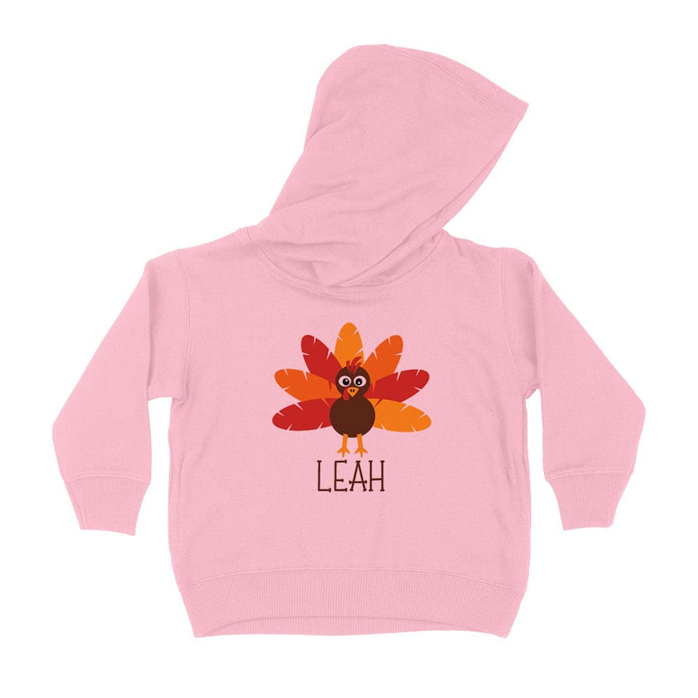 Turkey Leah Kids Hoodie Sweatshirt Toddler 5T Light Pink