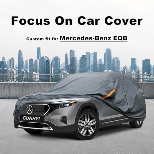 Image of GUNHYI Premium Car Cover Custom Fit Mercedes-Benz EQB, 16 Layers Heavy Duty Car Cover Waterproof All Weather with Zipper Door for Sun Rain Snow Dust Uv Protection