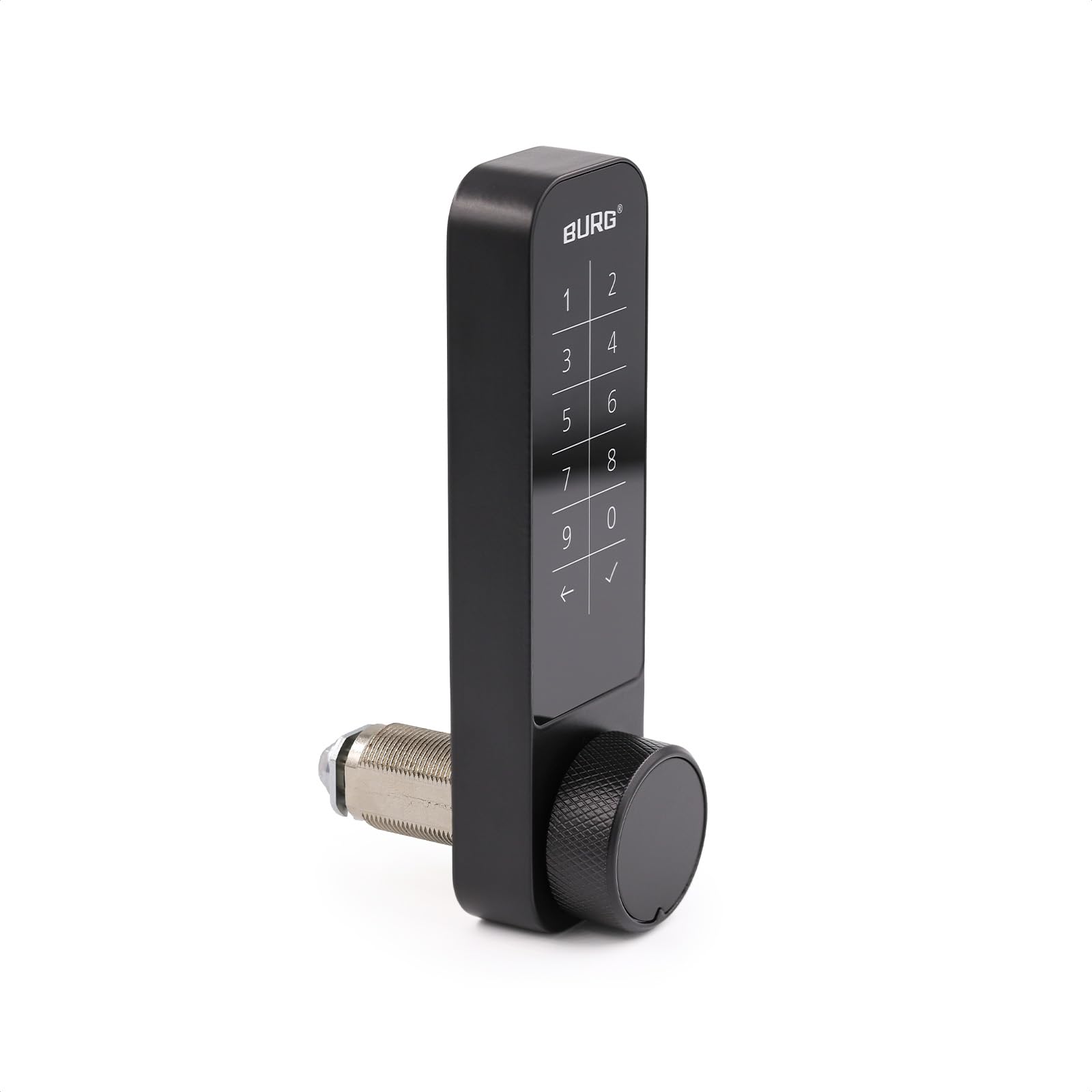 BURG Niro.Code Elektronisches Möbel-/ Zahlencodeschloss, schwarz, robust & wassergeschützt Klasse IP65