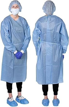 Employee PPE Kit with Eye Shield, Personal Protective Equipment & Safety Gear with Gloves, Gown, Face Mask & More