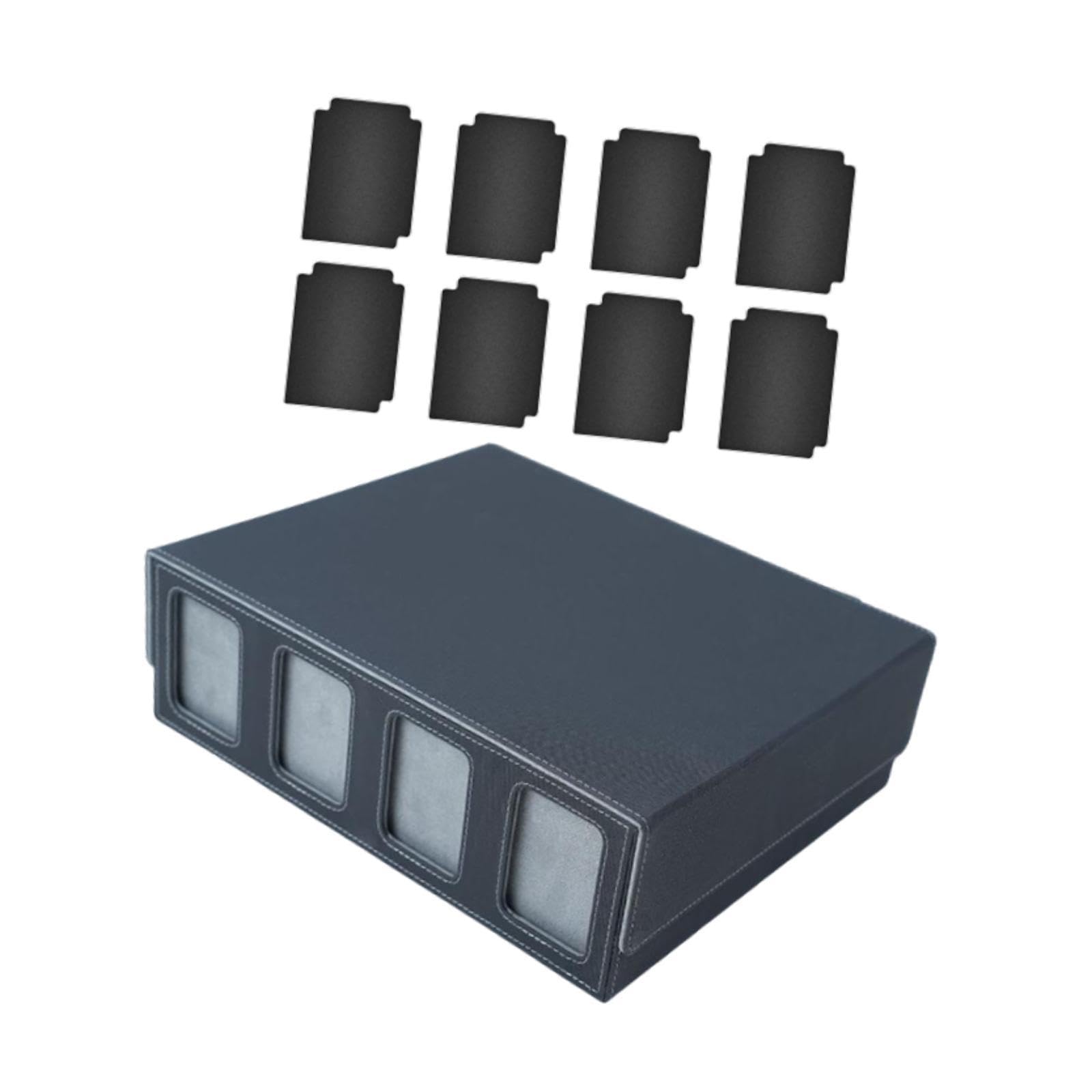 Perfeclan Trading Card Deck Box Gaming Card Holder Premium Container Trading Cards Case for 2400+ Cards Decks Case for Baseball Card, Grey with Divider