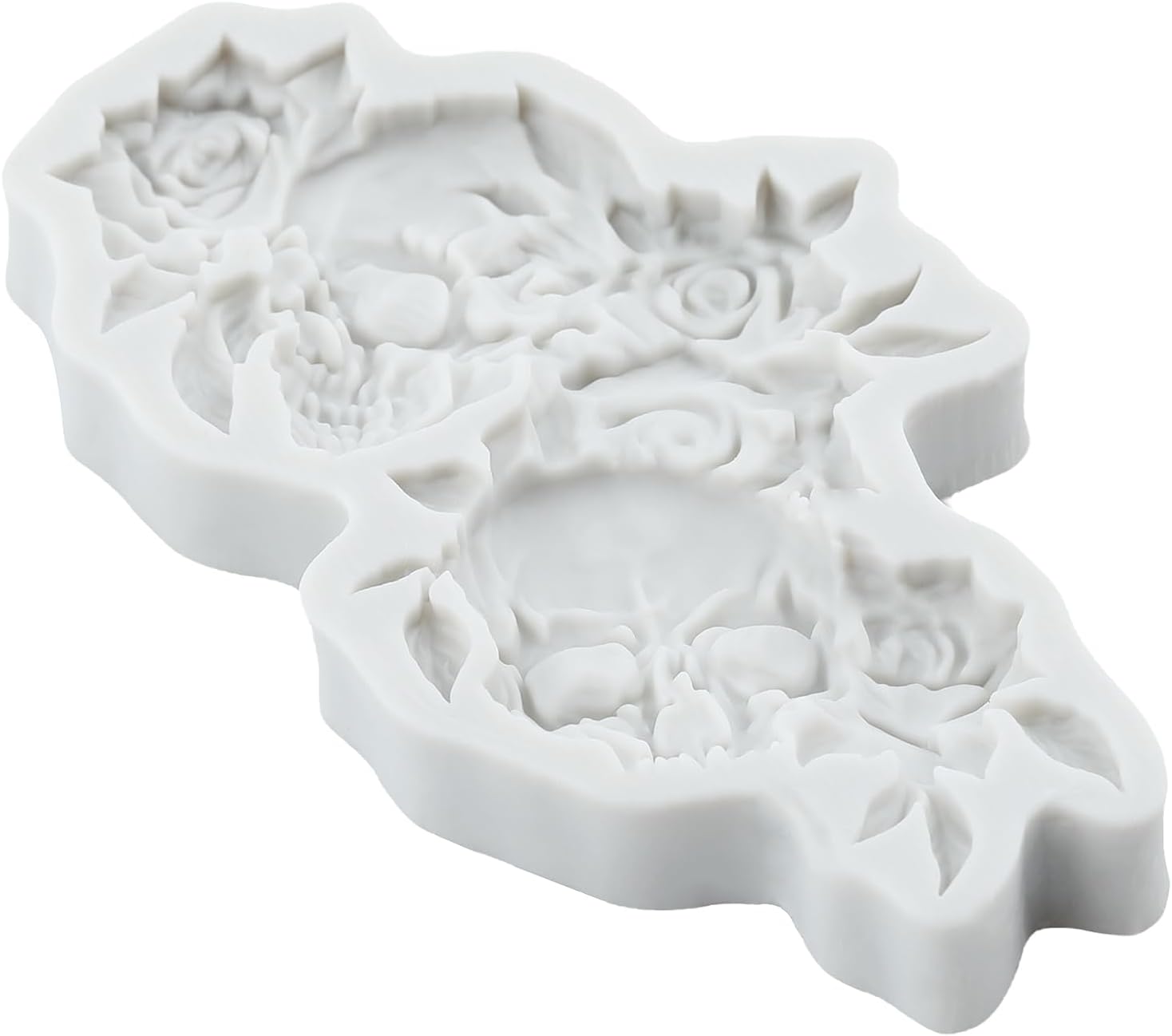 Sijiangmold Halloween Silicone Molds Skull Rose Fondant Molds Skull Pumpkin Chocolate Molds for Cake Decorating Cupcake Topper Candy Polymer Clay Gum Paste Set Of 4 - Image 8