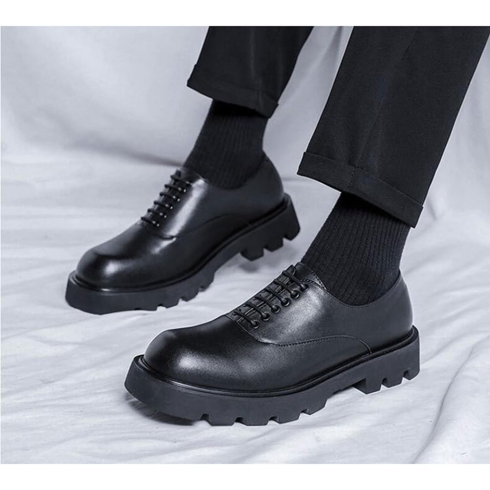 Chaussure Derby pour Hommes Chaussures Homme Ville Costume Mariage Buteau À Lacets Classique pour Entreprise Officiel