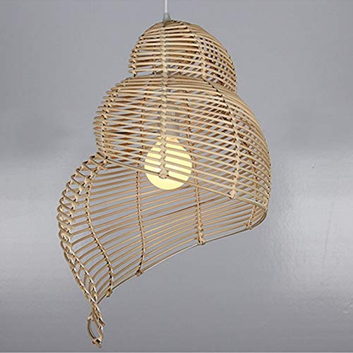 Lustre bamboo tropicale orientable suspension spirale DIY - 6