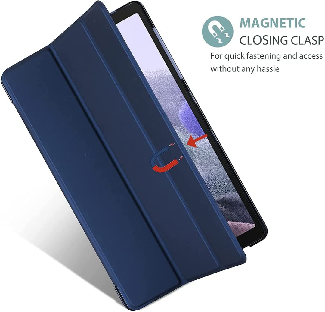 ProElite Smart Flip Case Cover for Samsung Galaxy Tab A7 Lite 8.7" SM-T220/225 Translucent Back with Stylus Pen, Dark Blue — Amazon image 7