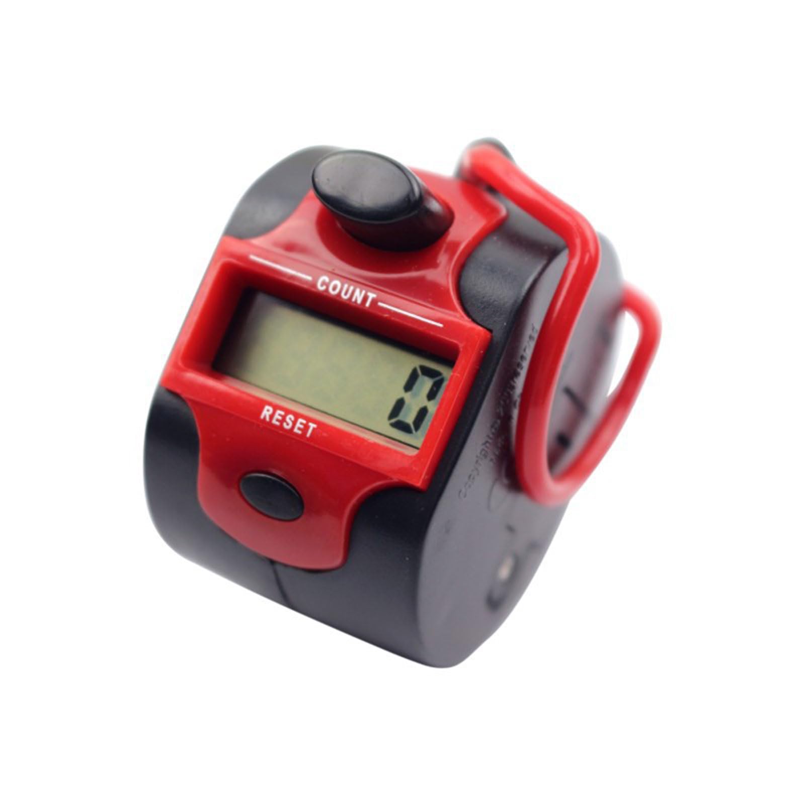 Kaeltsyn Red Tasbeeh Counter Finger Electronic Counting Tool Multifunction Counters Clickers Portable Resettable Clickers Ergonomic Chooser