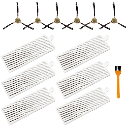 BlueStars Replacement Parts Compatible with for OKP Life K2 K3 K3A K4 K5 and Lefant M210 M210S M210B M213 Robot Vacuum Cleaner - Side Sweep Edge Brush HEPA Filter Extra Cleaning Tool